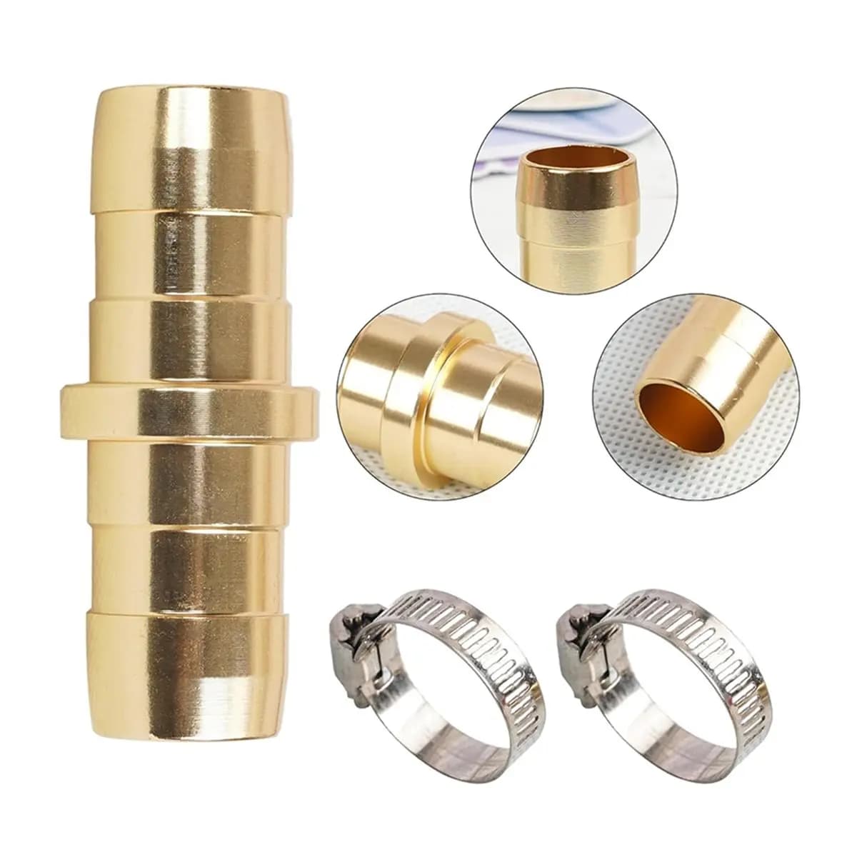 Kit di Riparazione per Tubi da Giardino Utility Design, 4 Pezzi, per Tubi da 3/4"-5/8" con Morsetti in Acciaio Inox