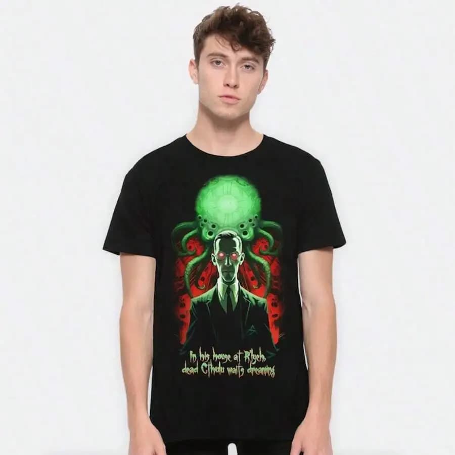 T-shirt Howard Lovecraft The Call Of Cthulhu, taglie da uomo e da donna (LVC-666705)