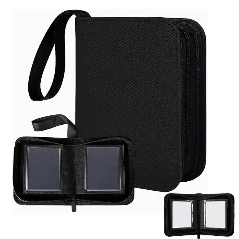 New·Waterproof PU Leather Side Load Zipper Card Binder 40 Slots Album For 3x4 TCG Game Sport Cards Storage Bag