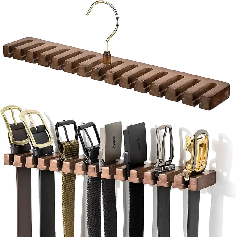Multifunctional Belt Organizer Hanging Tie Rack Belt Hanger Clothes Rack Organizer Tie Rack Home Closet Organizer