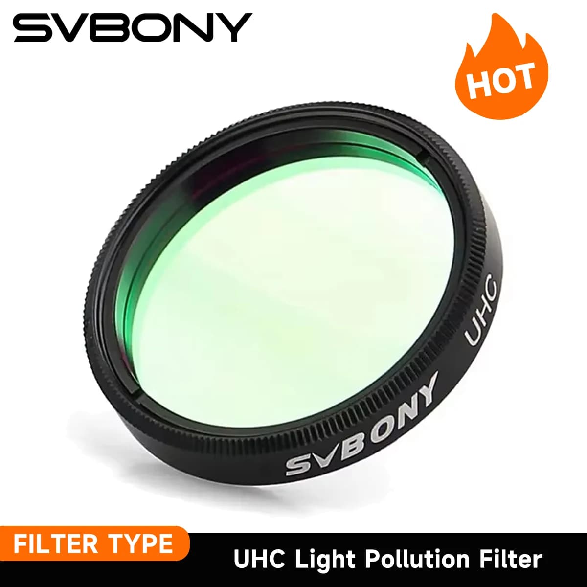 Filtro telescopio SVBONY Filtro UHC Astrofotografia per migliorare il contrasto dell'immagine Riduce l'inquinamento luminoso (1,25 pollici/2 pollici)
