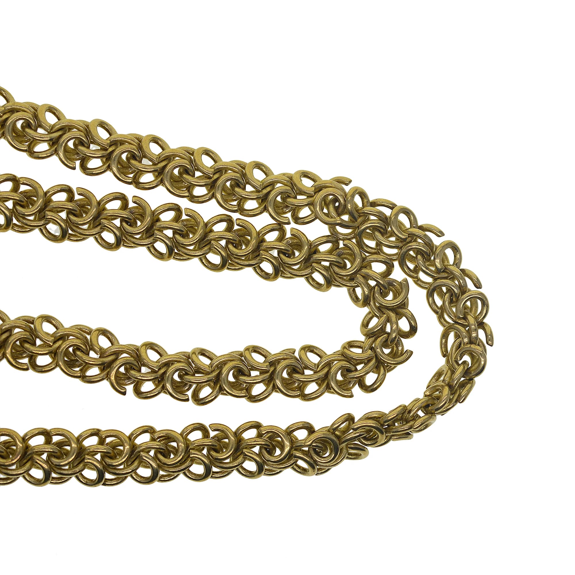 1 meter brass 9mm oval Byzantine knitted chain DIY wallet jeans biker key chain bag exchange EDC