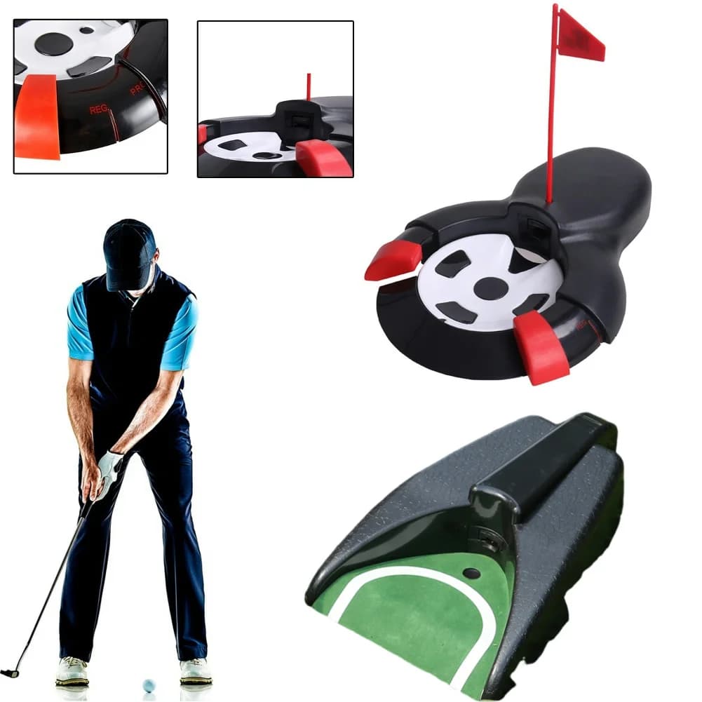 Golf Returner strumento di allenamento automatico foro da Golf pratica di ritorno automatico macchina di ritorno della pallina da Golf Golf Putting Return Machine