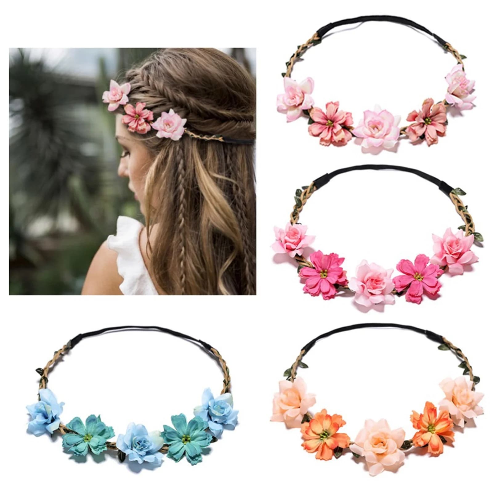 Bellissime forcine floreali per donne e ragazze, accessori per capelli fatti a mano per matrimoni e feste, eleganti fermagli per capelli, decorazioni festive