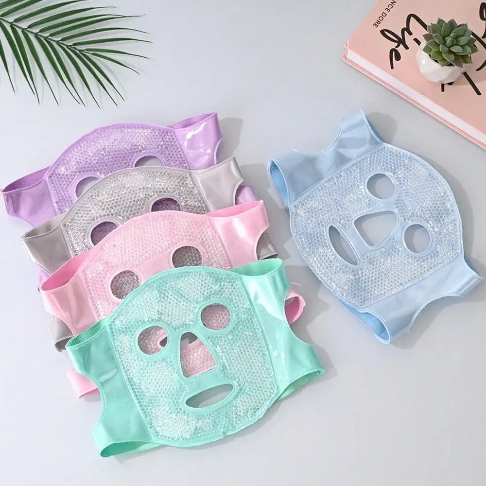 Ice Compress Mask, Ice Compress Eye Mask, Ice Pack For Facial Application, Full-Face Cooling Ultra-Soft Face Mask
