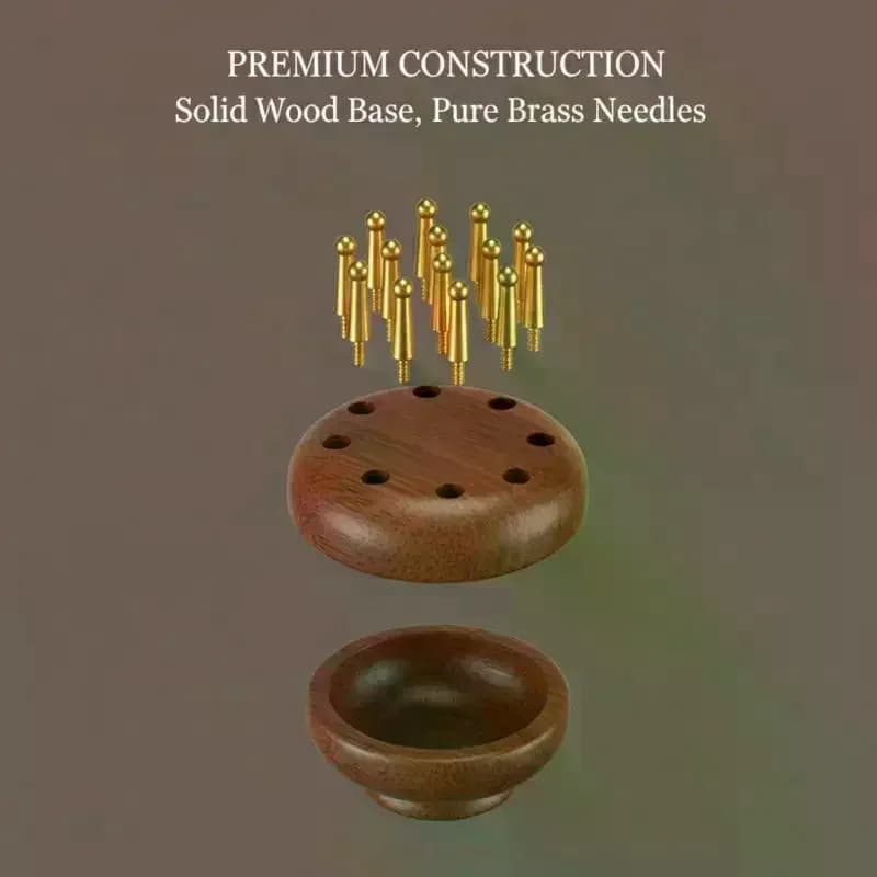 Sandalwood Tooth Solid Copper Meridian Brush Handle Scalp Massage Comb Anti-Fatigue Relaxatio Guasha Massage Tool