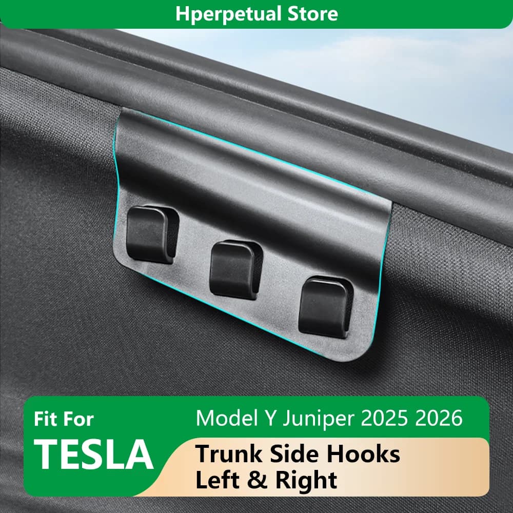 For Tesla Model Y Juniper 2025 2026 YL Trunk Side Hooks Left Right ABS Rear Trunk Car Hanger Hook Interior Storage Accessories