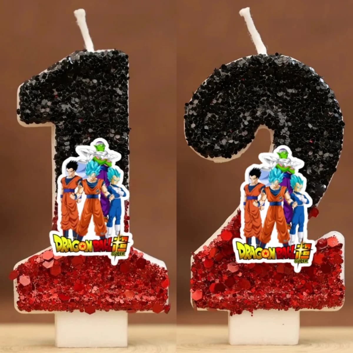 Candela Digitale Dragon Ball Son Goku Numeri 0-9 Decorazioni per Torte di Compleanno per Bambini Accessori per Feste a Tema Cartoni Animati