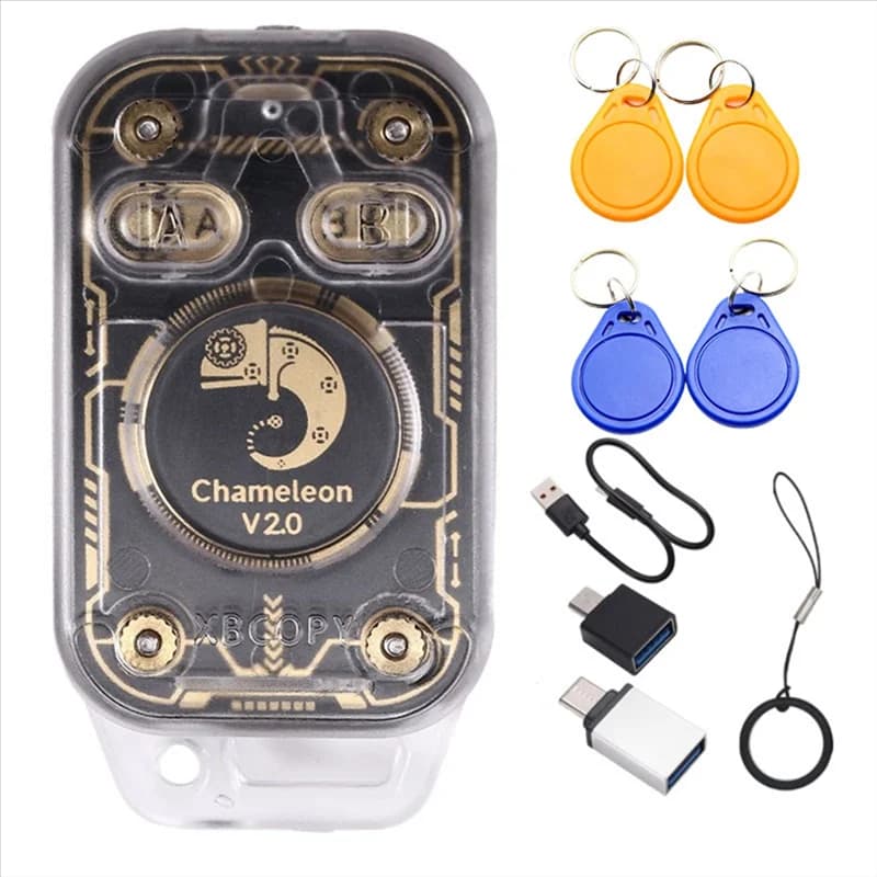 【RECOMENDAR】Cameleon V2.0 NFC Duplicatore RFID Smart Chip Reader Emulatore 125K 13.56Mhz Decodifica scheda + 4XCUID Portachiavi Camaleonte U