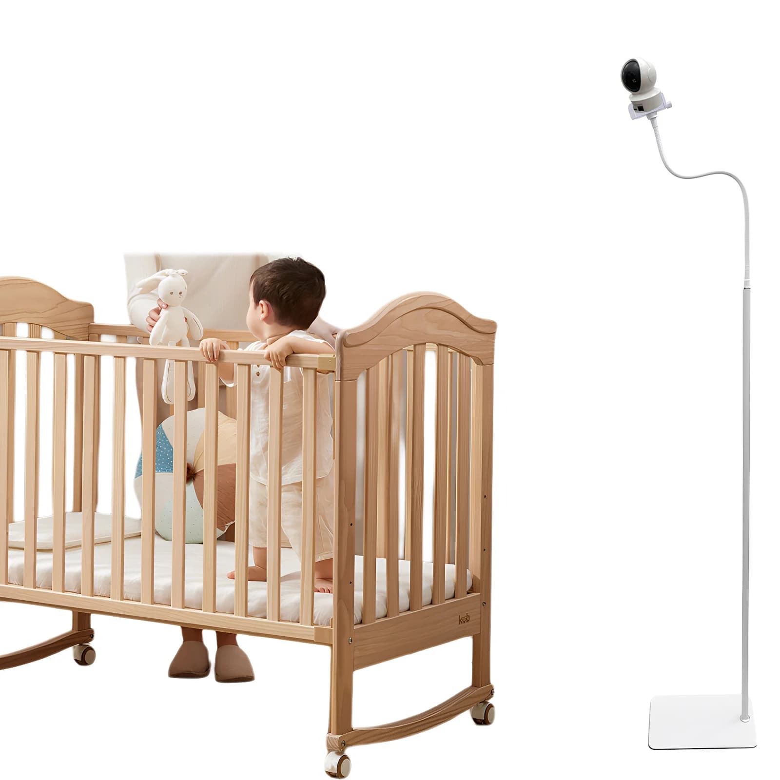 Supporto da pavimento da 35 pollici da 66 pollici per Hellobaby, Baby Optical Dxr-8/8 Pro, Eufy, Vava/Hipp e Nooie Baby Monitor, Cowlet e Motorola Baby Monition, Xiaomi Tp-Link per altri con 1/4