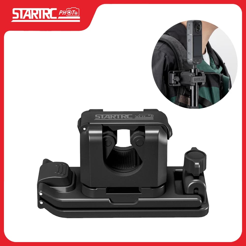 Clip per Tracolla Zaino con Supporto per Selfie Stick per Insta 360 X5 X4 Air Go Ultra ACE Pro 2, Regolabile a Sgancio Rapido