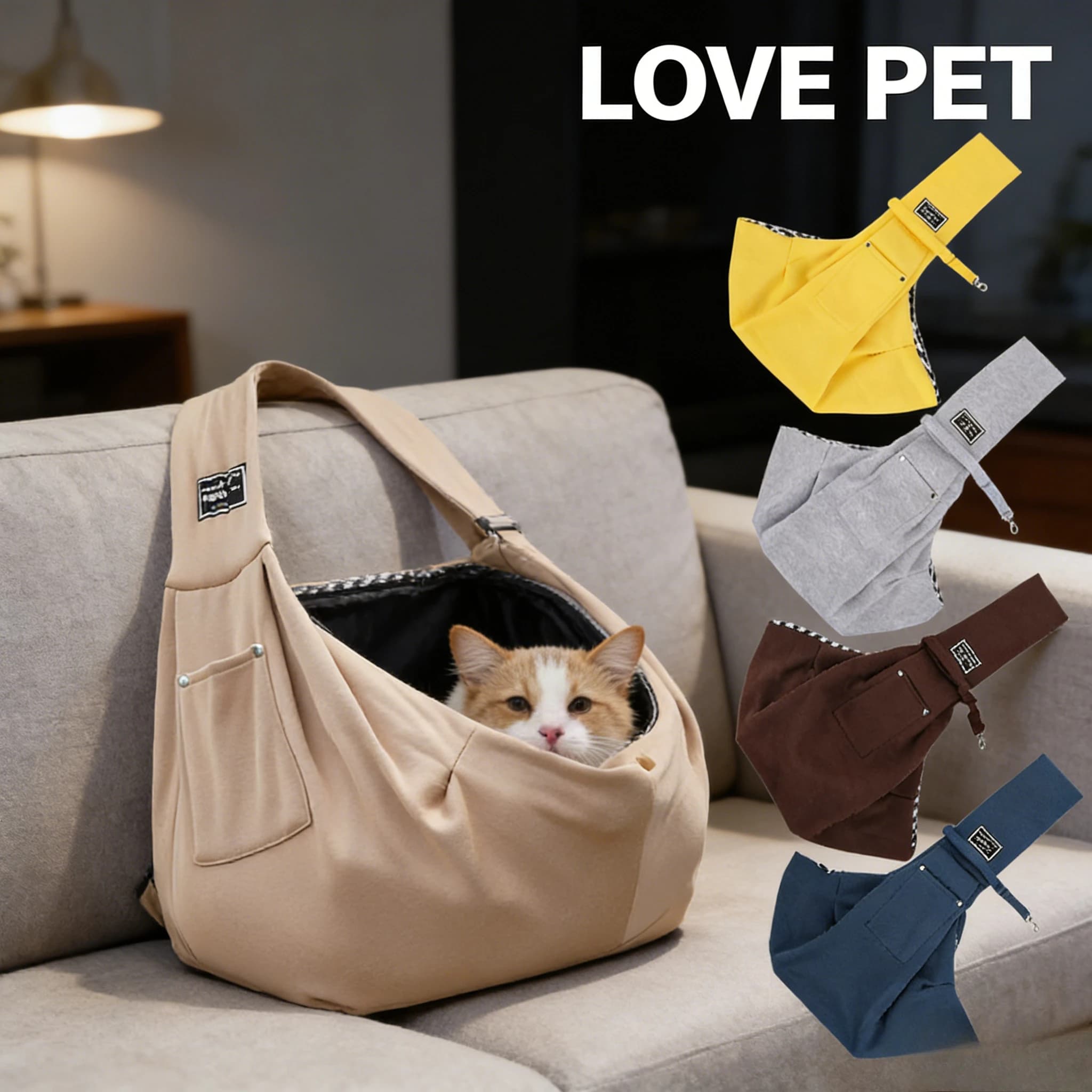 Nuova Borsa a Tracolla per Animali Domestici 2026, Trasportino Portatile Leggero per Gatti e Cani, Borsa da Viaggio a Spalla Singola per Passeggiate