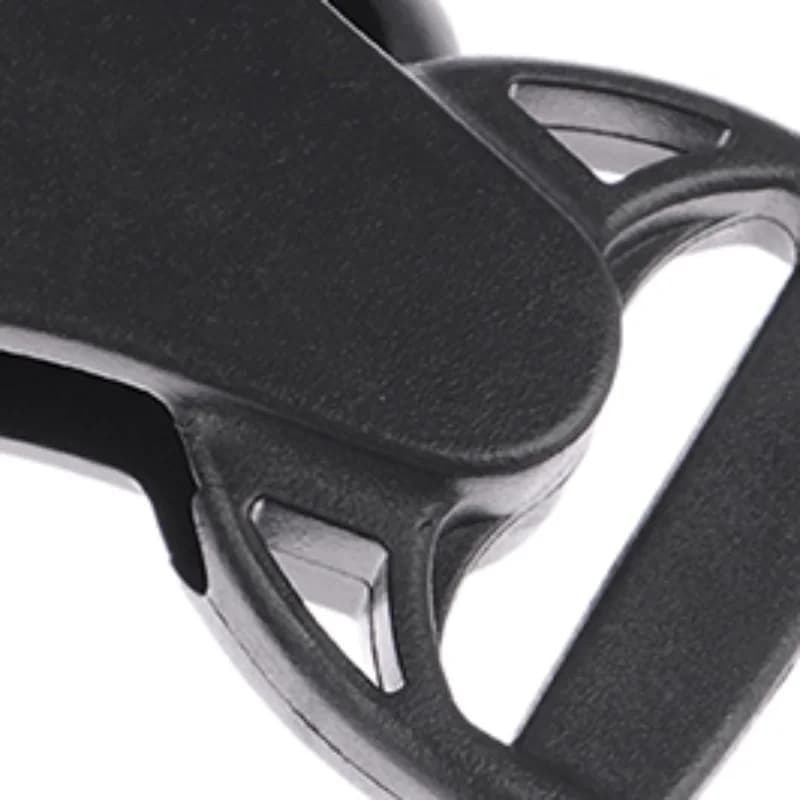 Fibbia a sgancio rapido a tre vie da 25 mm, in plastica nera, accessorio per marsupio, seggiolino auto, borsa, cinghia per zaino