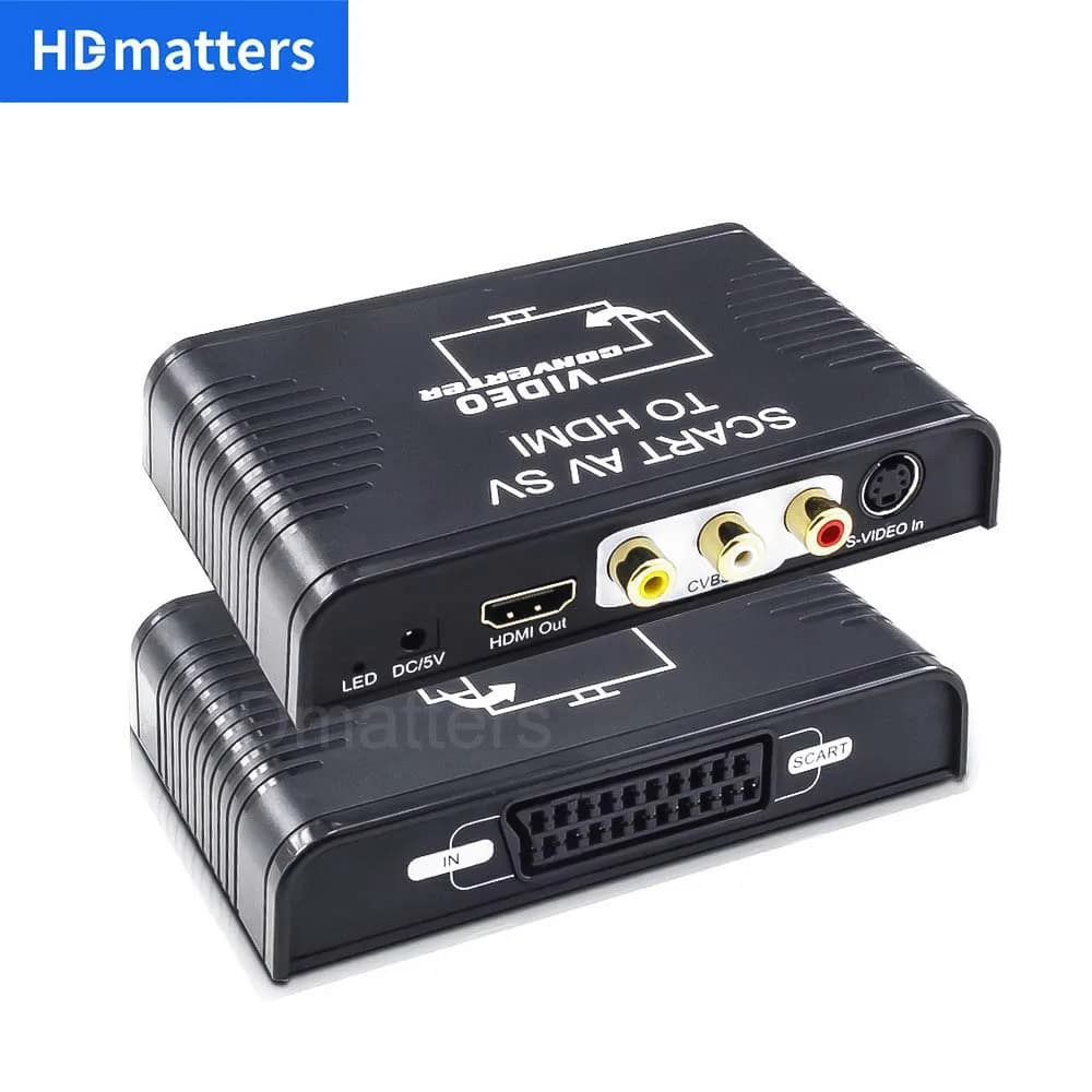 Converter from Scart to HDMI cable converter from Scart to AV HDMI S-video composite 3 in 1 RCA boot from HDMI output to Wii DVD HDTV