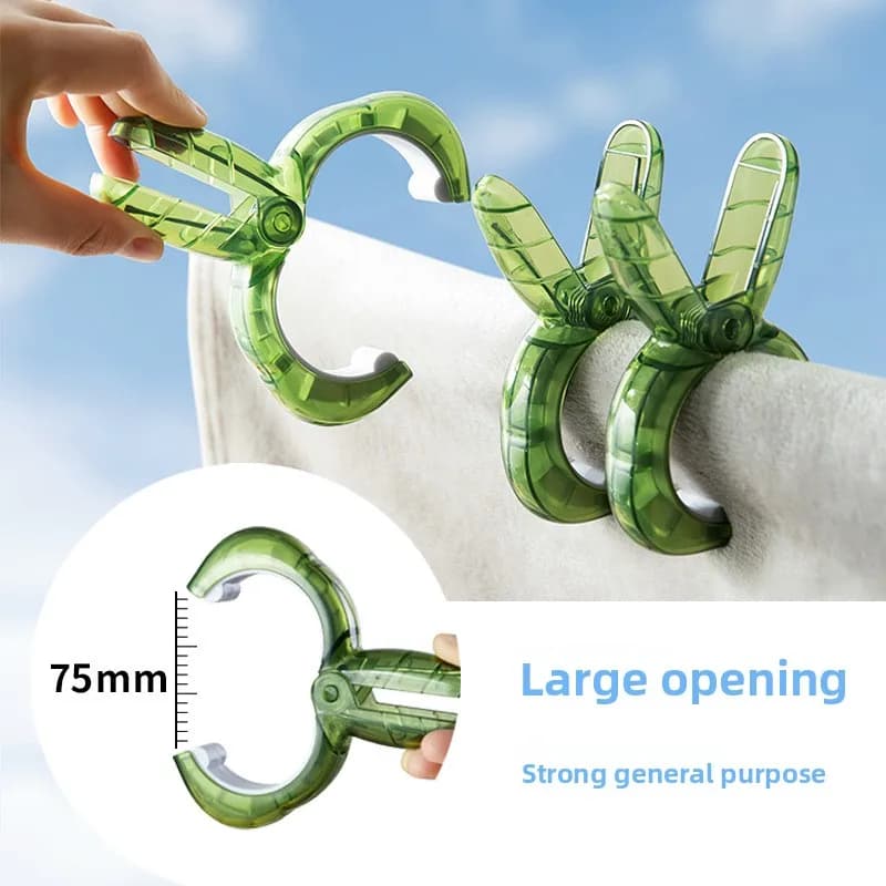 Grandi clip per asciugamani da spiaggia resistenti Clip per asciugatura Trapunte Appendiabiti antivento Clip in plastica resistenti Mollette per mantenere il asciugamano