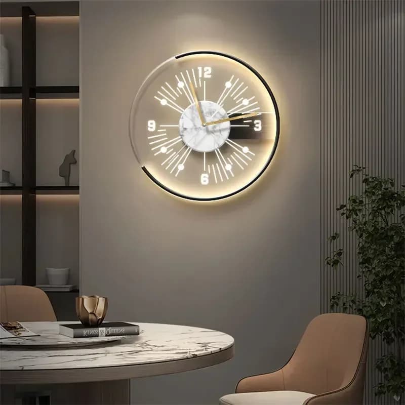 LED Battery Wall Clock Silent Nordic Large Digital Wall Clock Luxury Movement Living Room Furniture