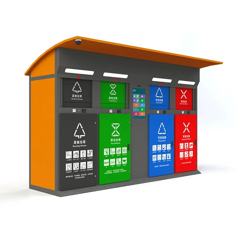 Sala dei rifiuti Sala smistamento dei rifiuti Bidone della spazzatura intelligente Scatola di smistamento Mobile all'aperto