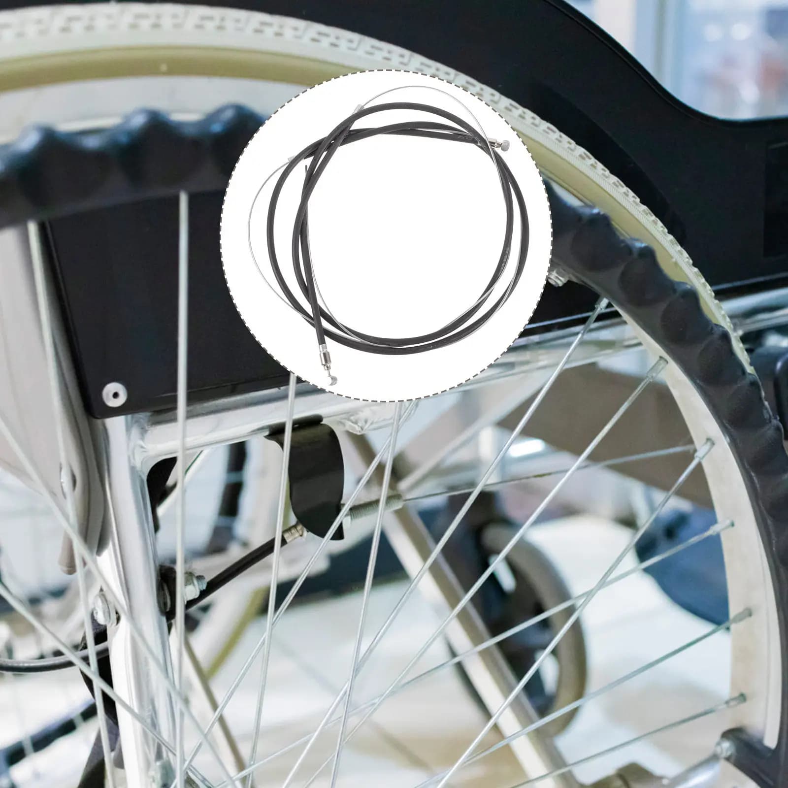 2 Pezzi Cavi Freno Bici, Ricambi Freni Bicicletta, Leva e Cavo con Guaina per Bici