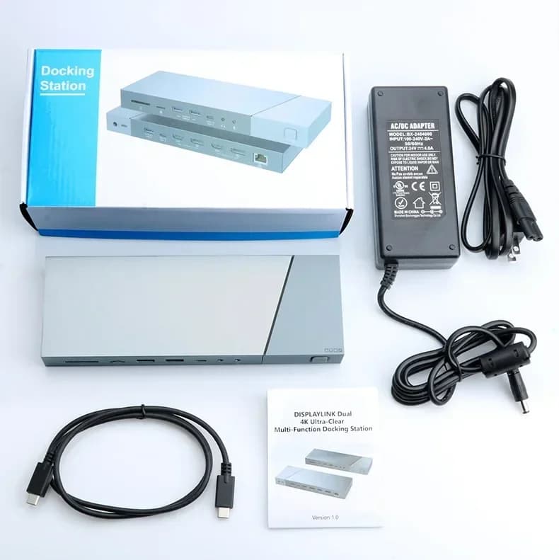 Hub USB C 2025 a 16 porte con adattatore di alimentazione CC per docking station MST Triple Displaylink per MacBook