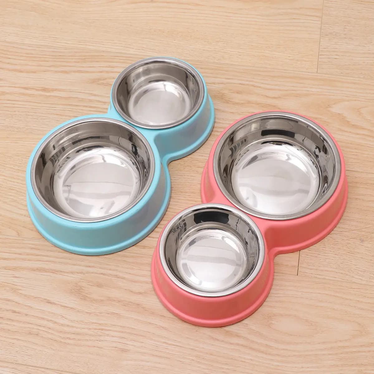 Set di Ciotole Premium in Acciaio Inox per Animali Domestici, Base Antiscivolo in Gomma, Resistente ai Graffi, Silenzioso, per Cibo Umido e Secco, Snack e Acqua