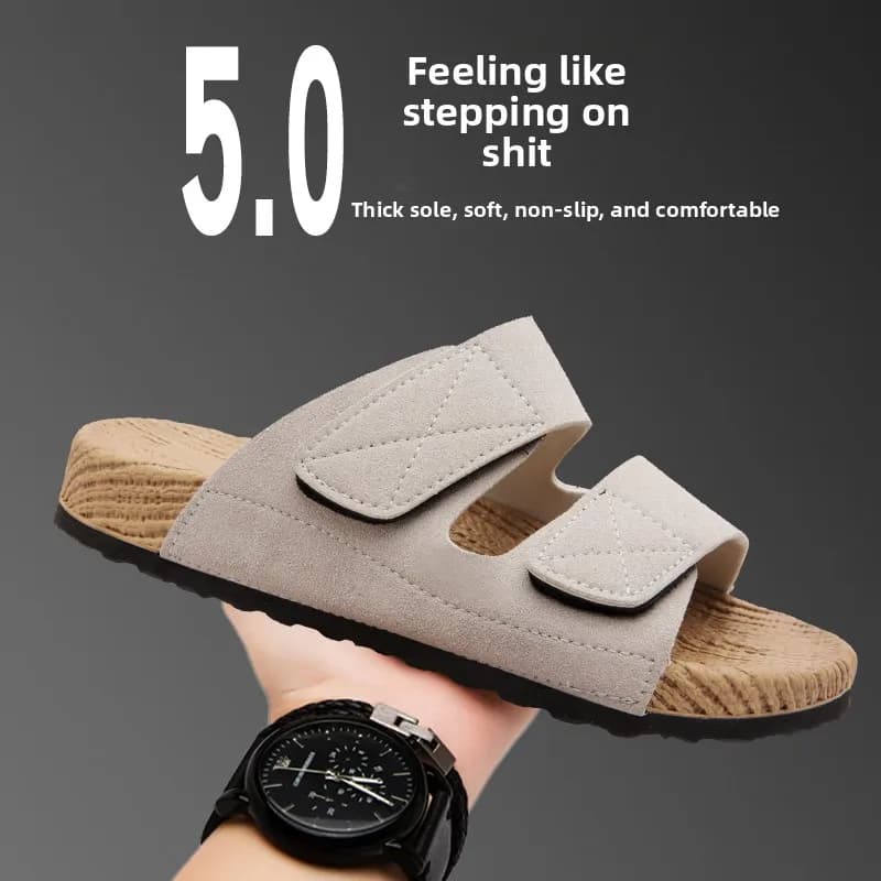 Sandali da uomo estivi, ciabatte da esterno alla moda con suola morbida, antiscivolo, personalizzate, taglie grandi, casual.