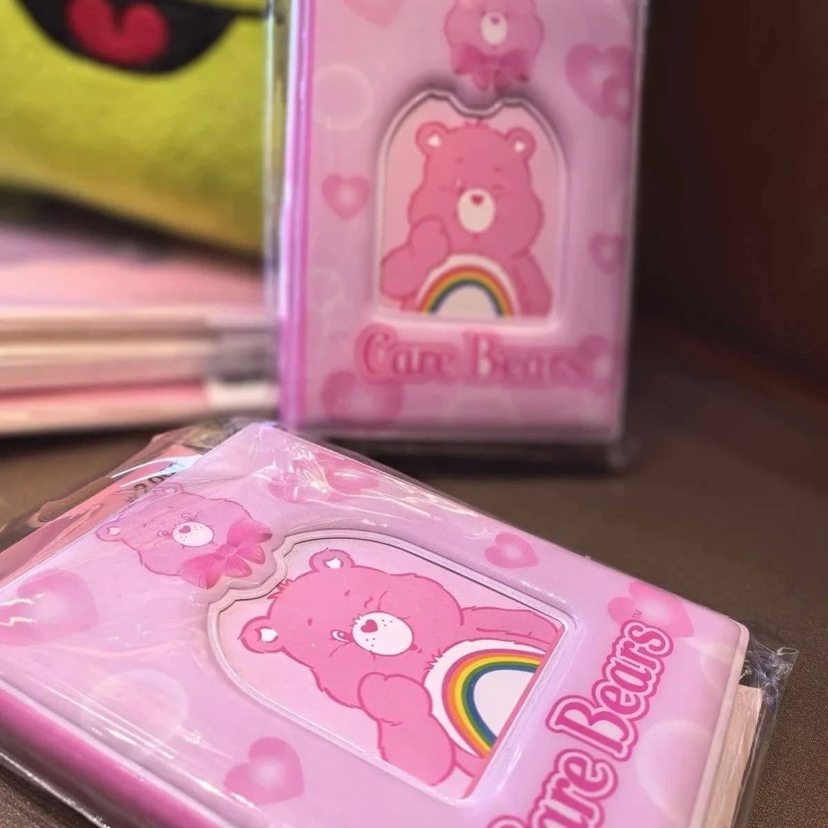 Care Bears Mini Storage Album, Portable Card Organizer, Cute Jewelry Trinket Storage Case Collectible Accessory Holder