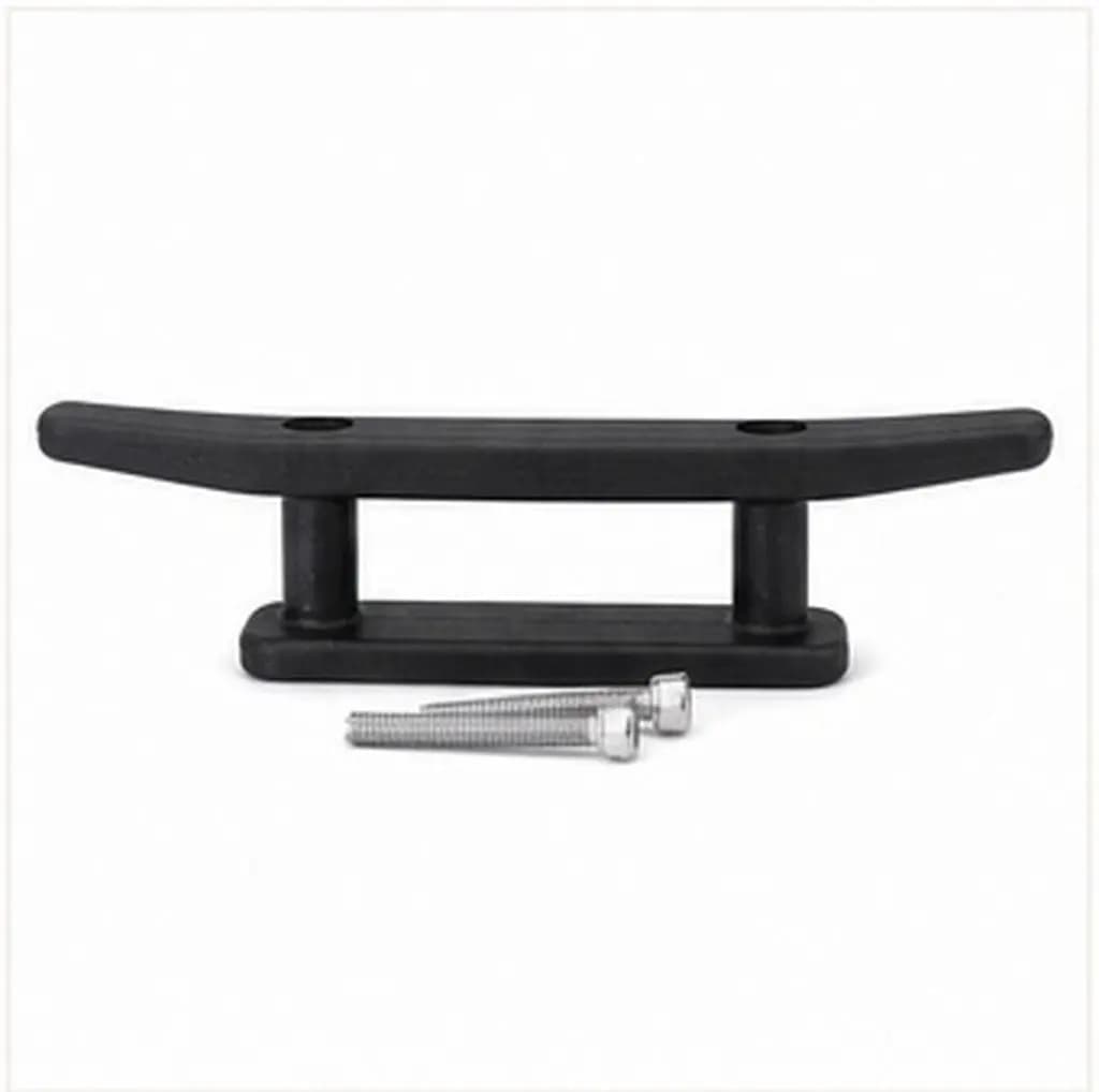 2Pcs Mooring Anchor Deck Cleat Black Comes Screw Easy Install Secure Kayak Boat Canoe Accessories Mooring Anchor Deck Cleat