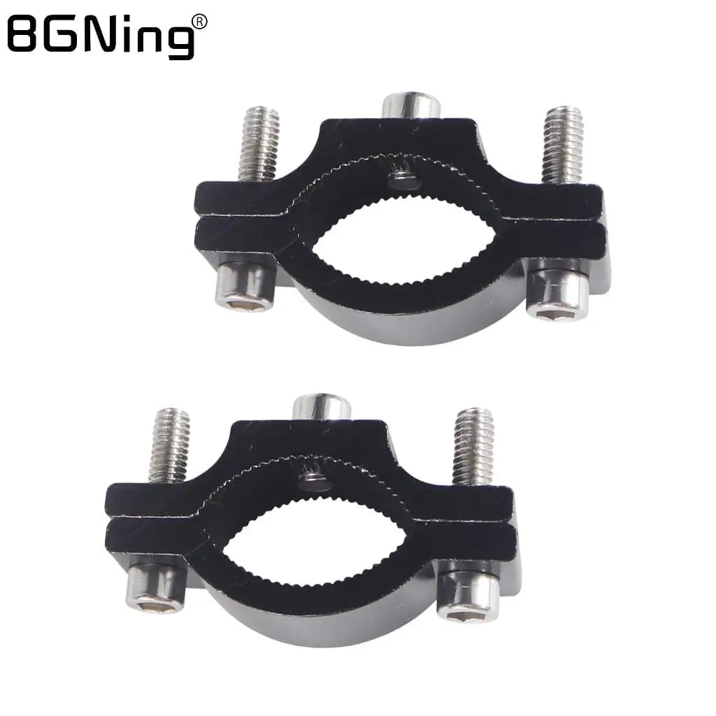 2 pezzi in alluminio per bici moto faro faretto montaggio manubrio morsetto fisso staffa clip M5 M6 vite supporto luce anteriore a LED