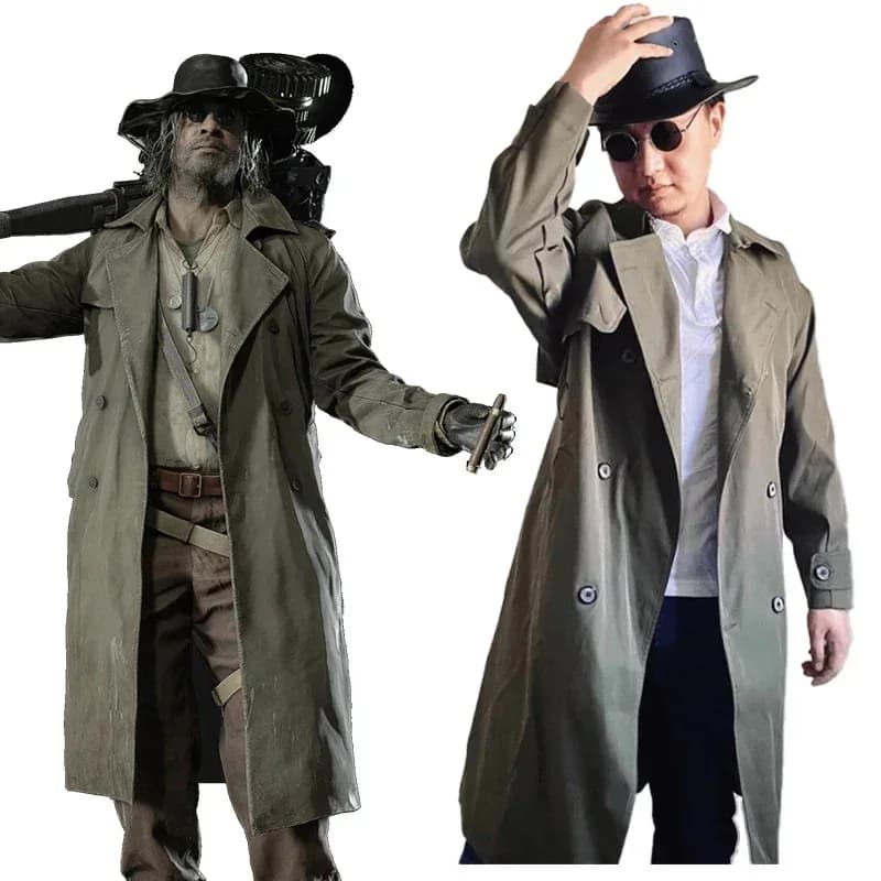 Karl Heisenberg Costumi Cosplay Trench Gioco Biohazard Resident Village Cappello uniforme Vestito da festa di carnevale di Halloween per uomo