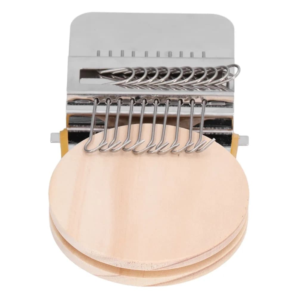 Durable Silver Weaving Loom Kit Wooden board diameter 6.5cm Stainless Steel Darning Machine Repair Tool Kit DIY Weaving Arts
