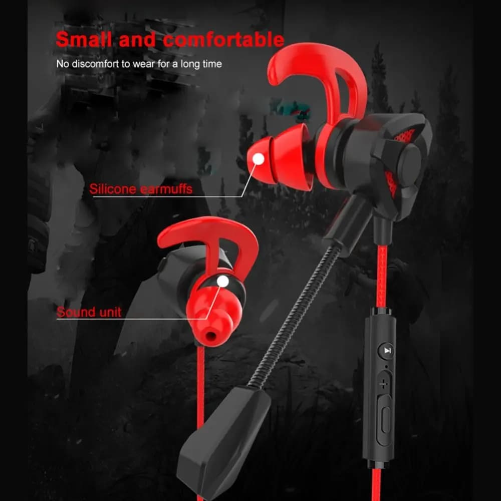 New With Mic Gaming Earphones Universal Professional In-Ear Sports Headphones Durable Multifunctional Headset Game