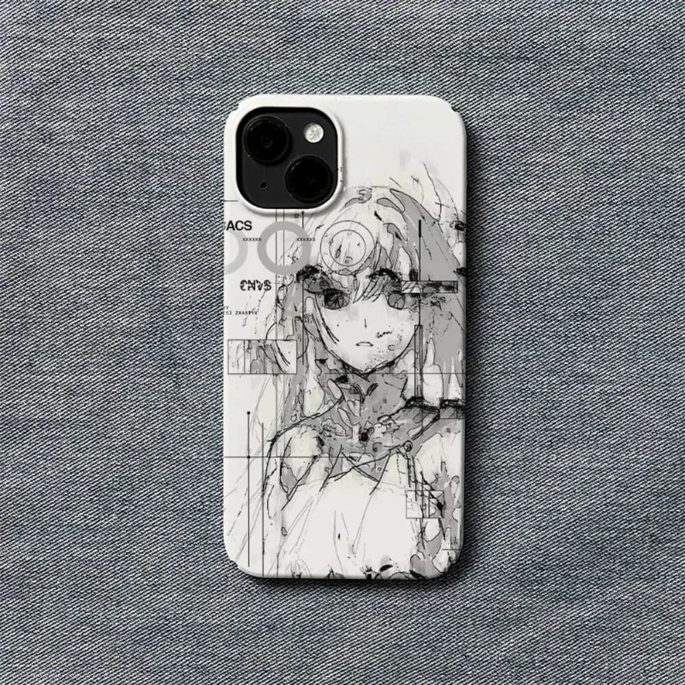 Street Style Anime Phone Case for iPhone 17 16 15 14 13 12 11 Pro Max X XS XR XSMax 7 8 Plus Air Glossy Film Hard PC Cover