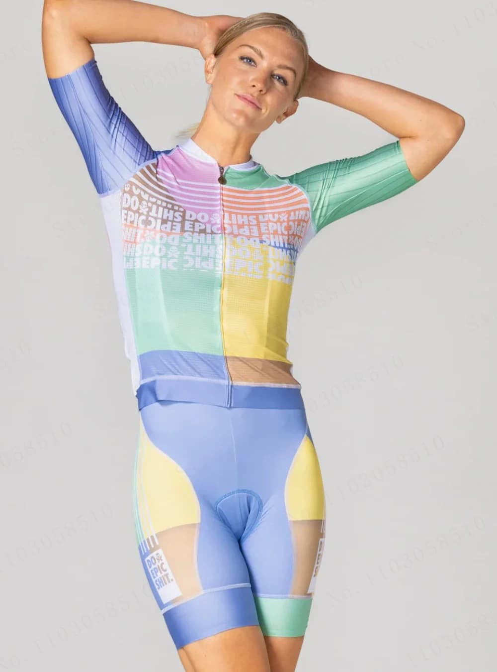 Women's 9D Road Cycling Sweater Set Outdoor Sport Competition Suit Breathable Short Sleeved Roupa Cycling