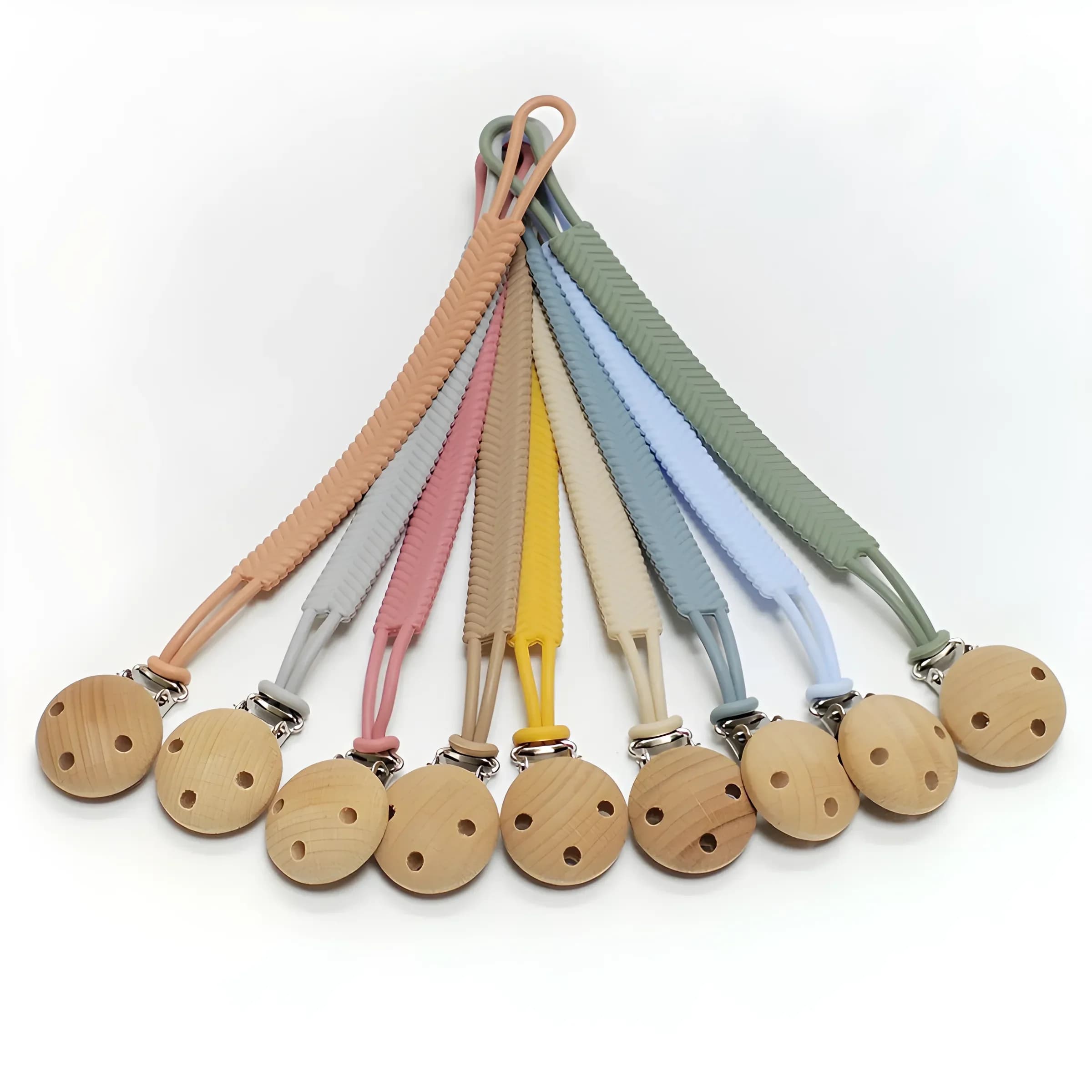 Ciuccio per bambini Massaggiagengive Anti Goccia Corda a catena Silicone per uso alimentare Una catena per ciuccio Ciondolo per neonati Articoli per neonati Accessori per neonati