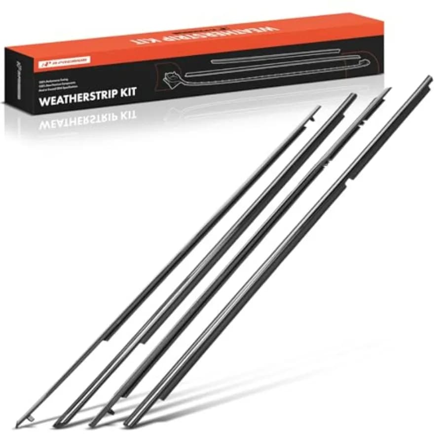Kit di 4 Guarnizioni per Finestrini per Toyota Camry 2007-2011, Gomma Nera Resistente, Ricambio per 7571006080 75720