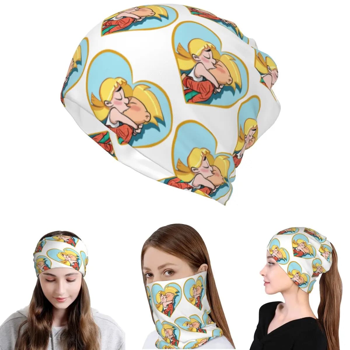 Hey Arnold Helga Pataki Cartoon Bandana Neck Gaiter Mask Sciarpa Fascia per la testa multifunzione Cappello unisex per adulti per tutte le stagioni