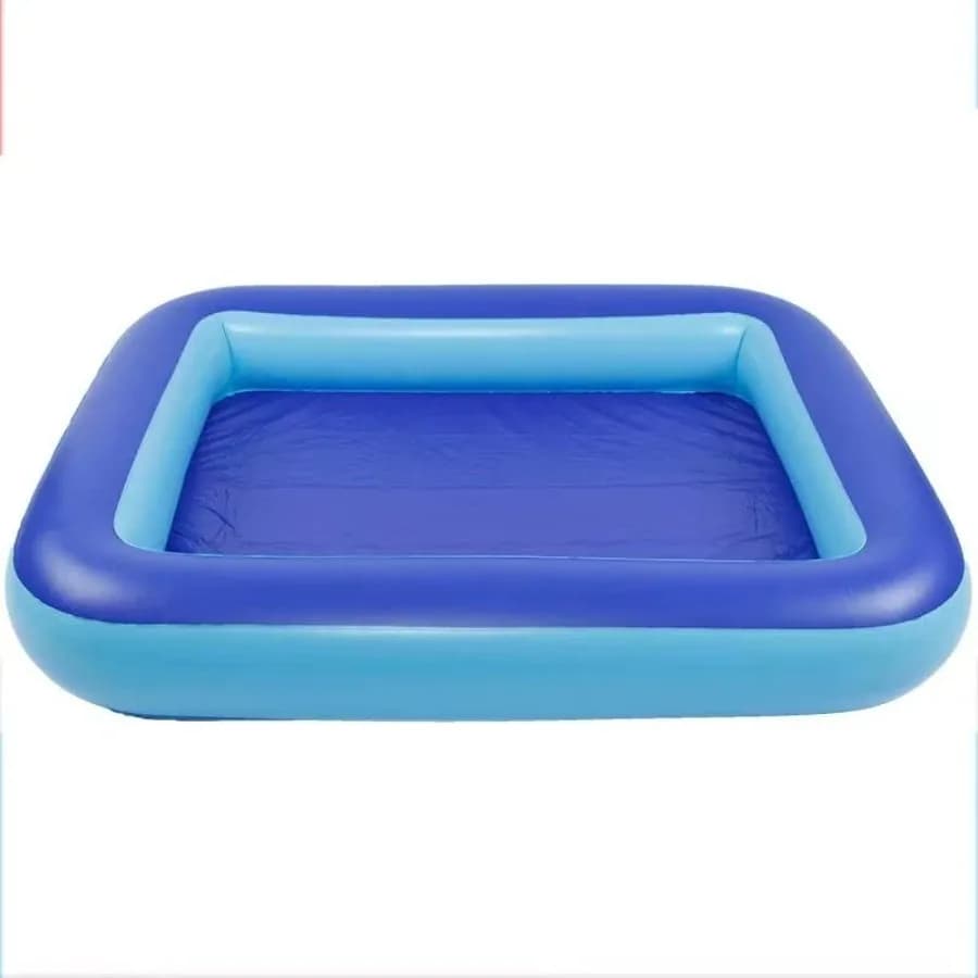 Piscina Gonfiabile per Bambini: Grande Vasca Sensoriale Blu in Plastica per Giochi con Sabbia e Acqua con Pompa ad Aria per Uso Esterno in Giardino 77539