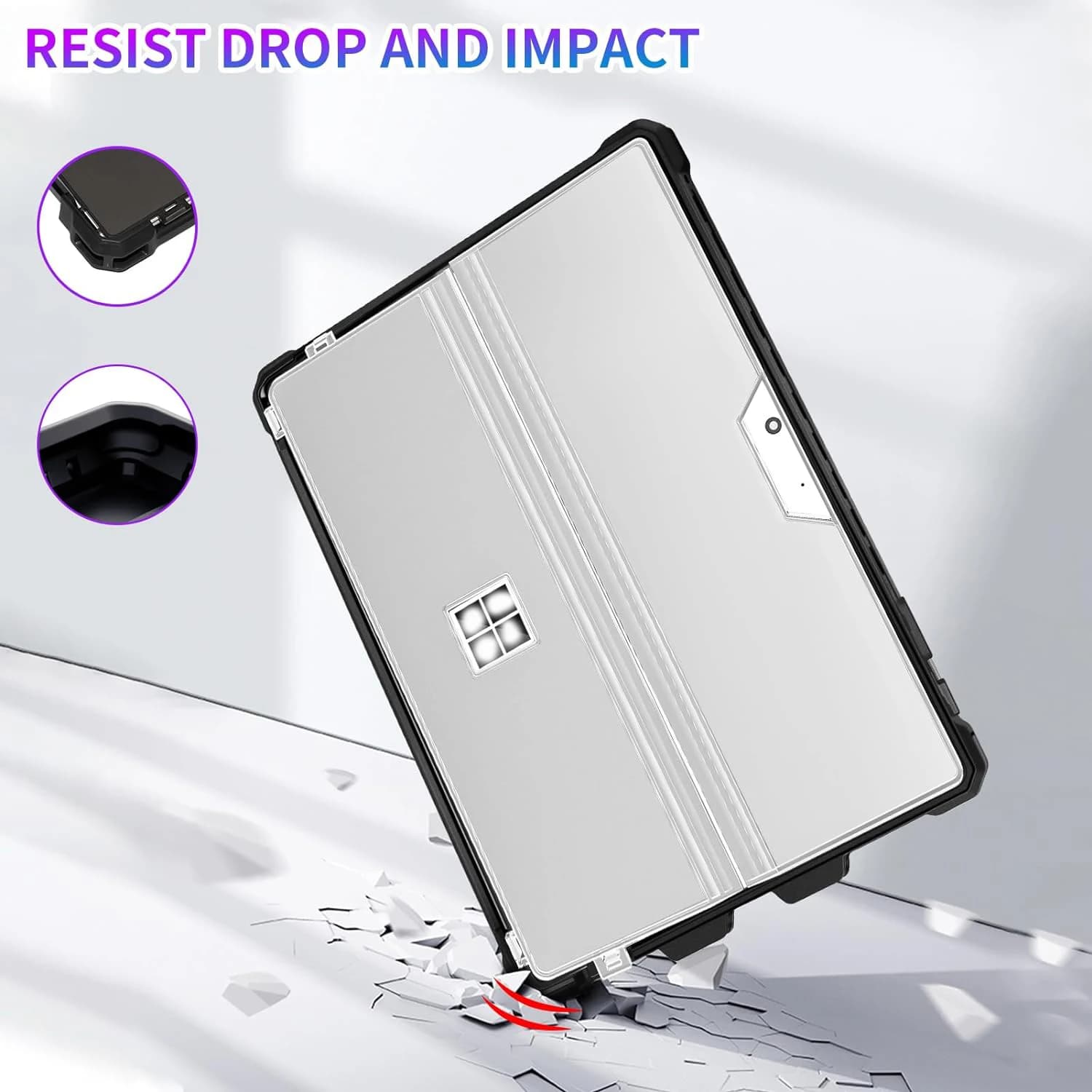 Case for Microsoft Surface Pro 7 Plus/Pro7/Pro 6/Pro 5/Pro 4/ LTE - All-in-One Rugged Cover Case with Pen Holder,Protective Case
