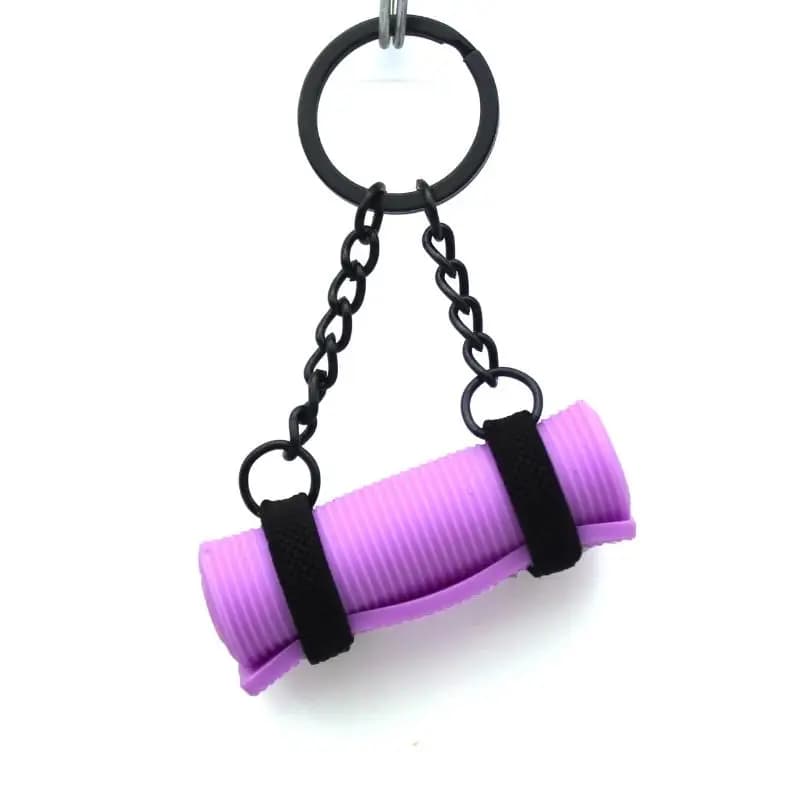 [HF][LA] 1 pc. Keychain Mini Foam for Yoga, Sports Style, Silicone, Creative, Yoga Mat