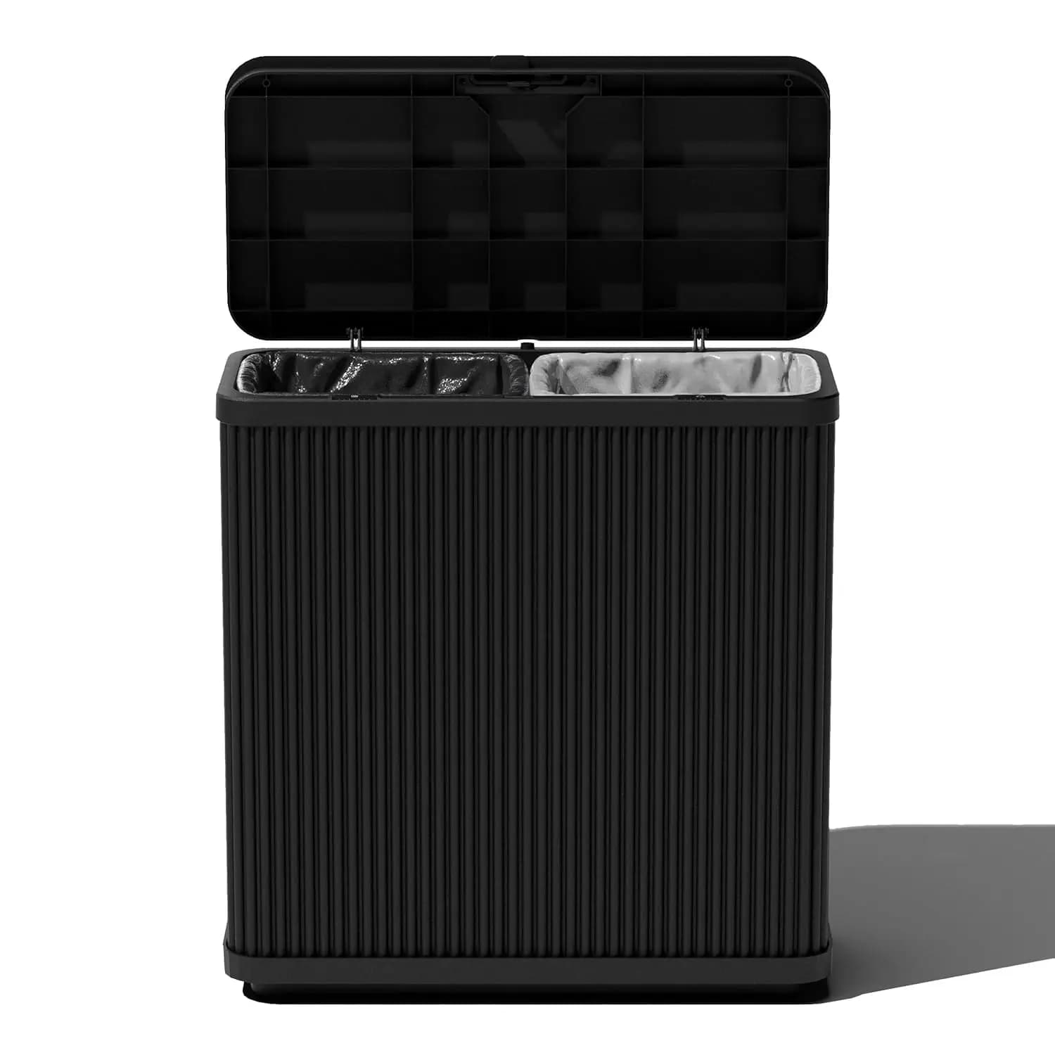 Series Outdoor Trash Can with Lid – All-Weather Waste Bin for Patio, Pool, BBQs & Parties | Durable Dual, Customized