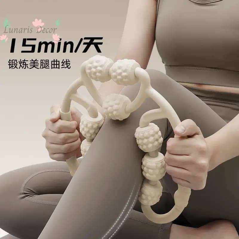 9-wheel leg clamp massager, leg muscle relaxation massage stick, non-foam roller roller leg slimming