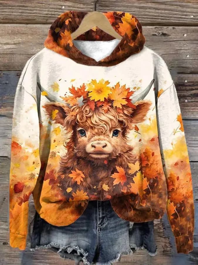 Fashion Cow Animal 3D Print Hoodies Women's Casual Hoodie Oversized Pullover Y2K Hooded Sweatshirts Tops Unisex Coat Clothing
