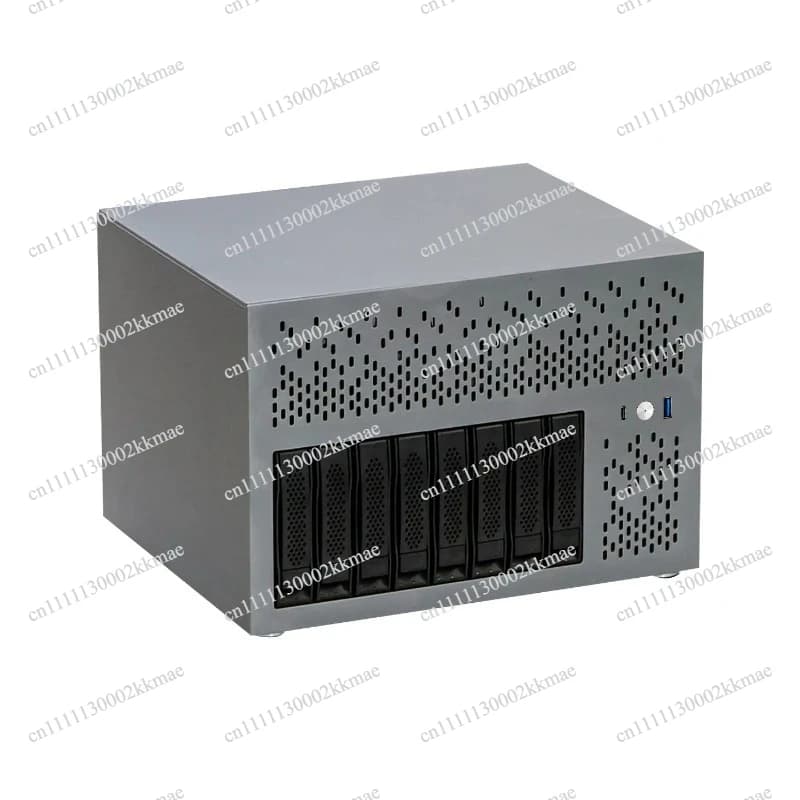 NAS chassis 8 hard drive slots 3mm aluminum plate ATX motherboard home storage server