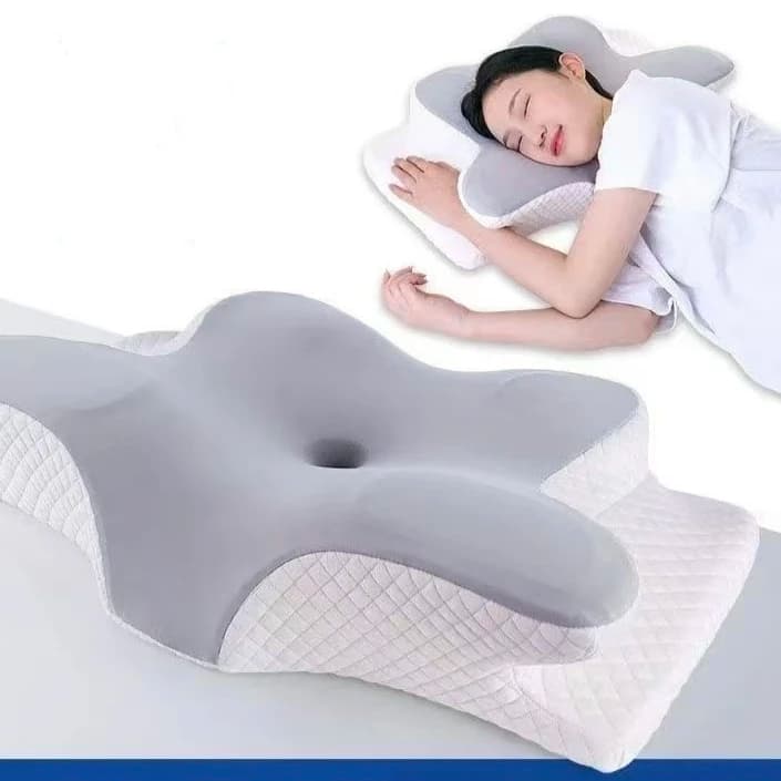 Nuovo Cuscino in Memory Foam a Forma di Farfalla, Cuscino Cervicale Rilassante a Lento Ritorno, Cuscino Ortopedico per Alleviare il Dolore al Collo, per Dormire
