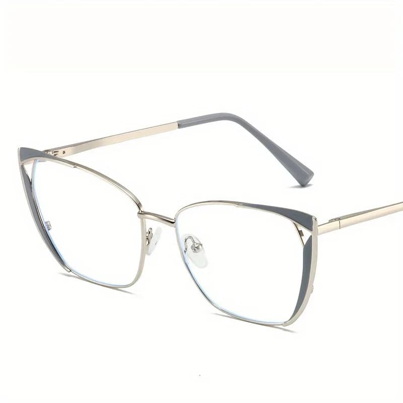 New contrasting color butterfly glasses simple retro special-shaped frame flat glasses personalized triangular glasses
