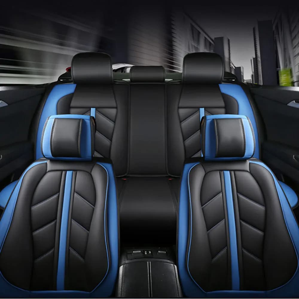 Coprisedili Auto Completi, Anteriori Separati e Posteriori a Panca, Universali in Tessuto per Auto, SUV, Berlina, Furgone, Rivestimenti Interni Automobilistici