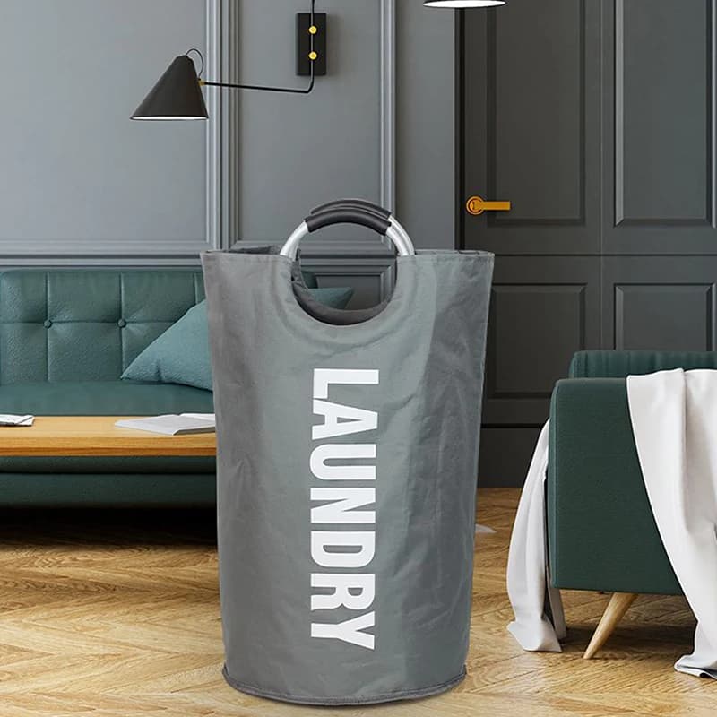 90L Super Large Duty Basket in Oxford Fabric Waterproof with Manici, Basket for Dirty Dresses