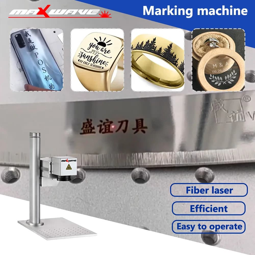 Mini 1.30 W table fiber laser marking machine for metal engraver, USB holder, 110x110 mm, jewelry tools