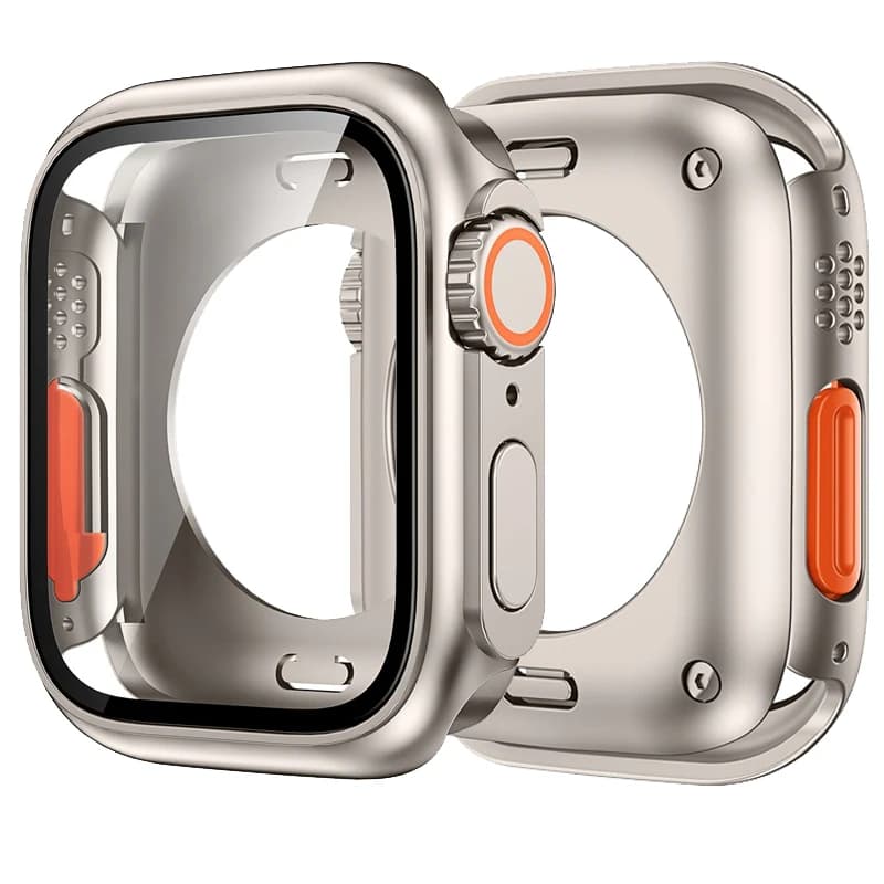 Custodia protettiva per schermo per Apple Watch 44mm 45mm 40mm 41mm Custodia rigida per paraurti in PC per iwatch Serie 9 8 7 6 5 4 SE Cambia in Ultra