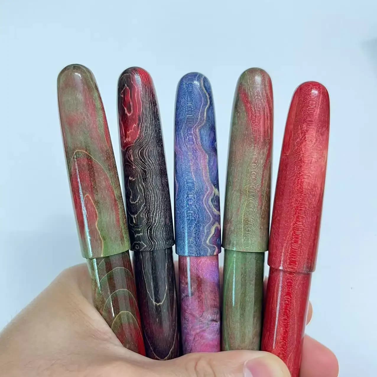 Lxuury JINHAO Mb Wooden Calligraphy Pen Set Handmade Lacquer Fountain Pens Bock No.6 EF F M 0.5 0.7MM Tip Elegant Cute Ink Pens
